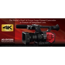 Videocamara 4K con sensor de cuatro tercios y lente de zoom Panasonic AG-DVX200