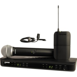 Sistema de micrófonos inalámbricos combinados de doble canal de mano y lavalier Shure BLX1288 / CVL (J10: 584 - 608 MHz)
