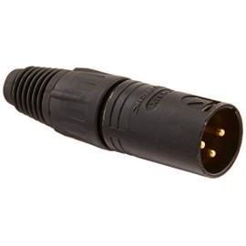 Conector XLR, 3 Contactos, Macho, Montaje de cable, Contactos con Recubrimiento de Oro