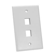 Placa Keystone 2-p blanca
