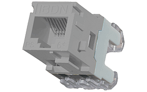 Jacks modular CAT6+ RJ45 Estilo MDVO gris
