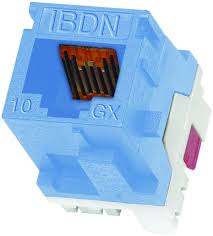 Jacks RJ45 MDVO Cat 6A azul
