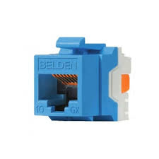 Jack Cat 6A RJ45 KeyConnect azul