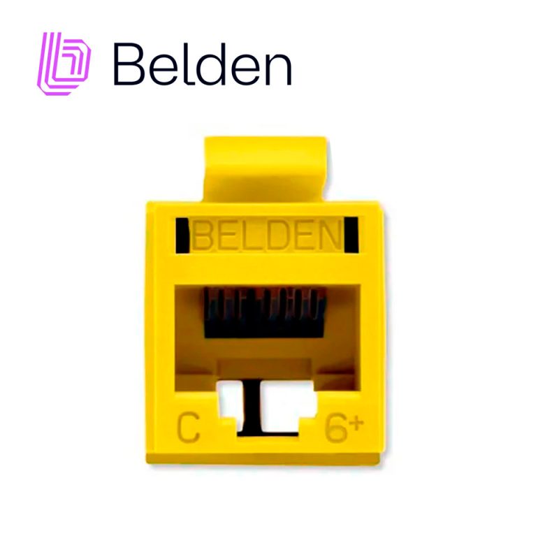 Jacks Cat6 KeyConn amarillo
