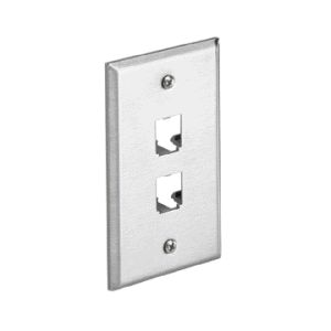 Placa KeyConn 2-p acero inoxidable